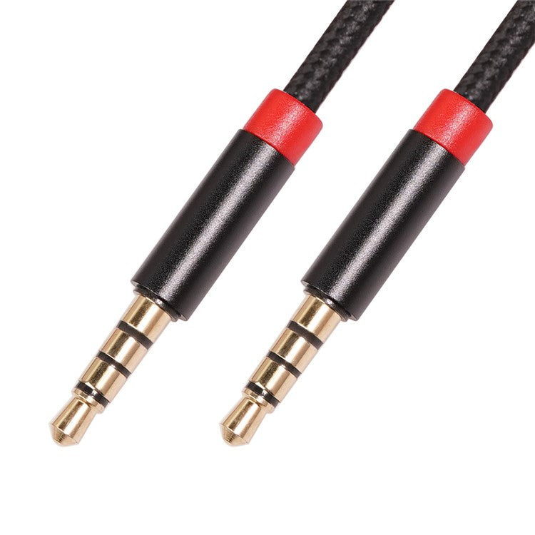 1M 3.5 mm Male to Male 4-Conductor Auxiliary Stereo Aux Cable