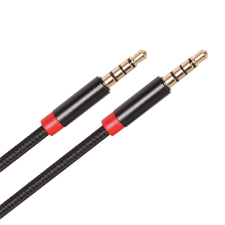 3.0M 3.5 mm Male to Male 4-Conductor Auxiliary Stereo Aux Cable