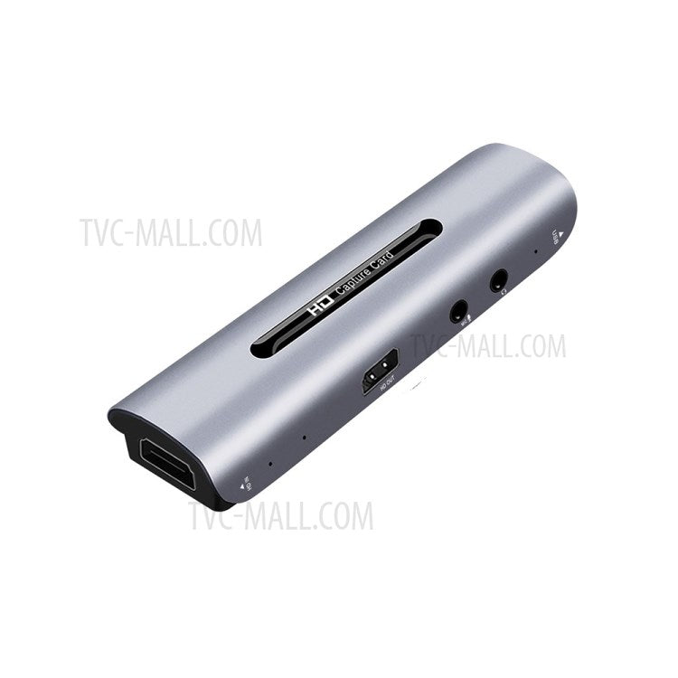 Z35 HDMI Female+Mic to HDMI Female+Audio+USB HD Audio Video Capture Card with Loop for Game Console Phone Tablet Camera