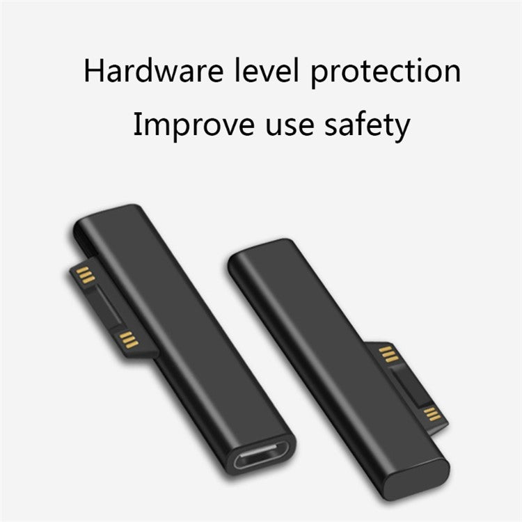 Type-C Female PD Converter USB C Adapter for Microsoft Surface Pro 3 / 4 / 5 / 6