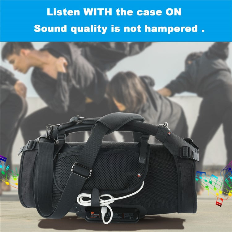 Bluetooth Speaker Protective Case with Side Pocket Removable Shoulder Strap for JBL Boombox
