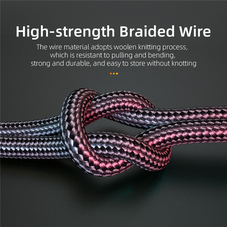 ESSAGER 3.5mm Jack Male to Male Audio AUX Cable for PC Mobile Phone Speaker, 1.5m - Blue