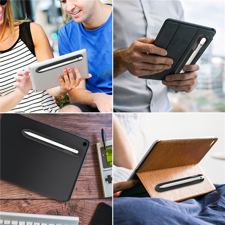 Love Mei Magnetic Liquid Silicone Pencil Case Holder Sticker Apple Pencil Pocket Sleeve for Apple Pencil 1st / 2nd - Black