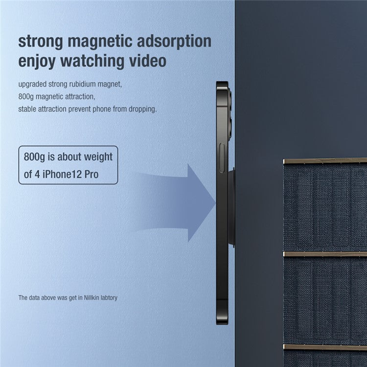 NILLKIN Multi-Color Strong Magnet SnapHold Magnetic Sticker for Smartphones Compatible with MagSafe - Black