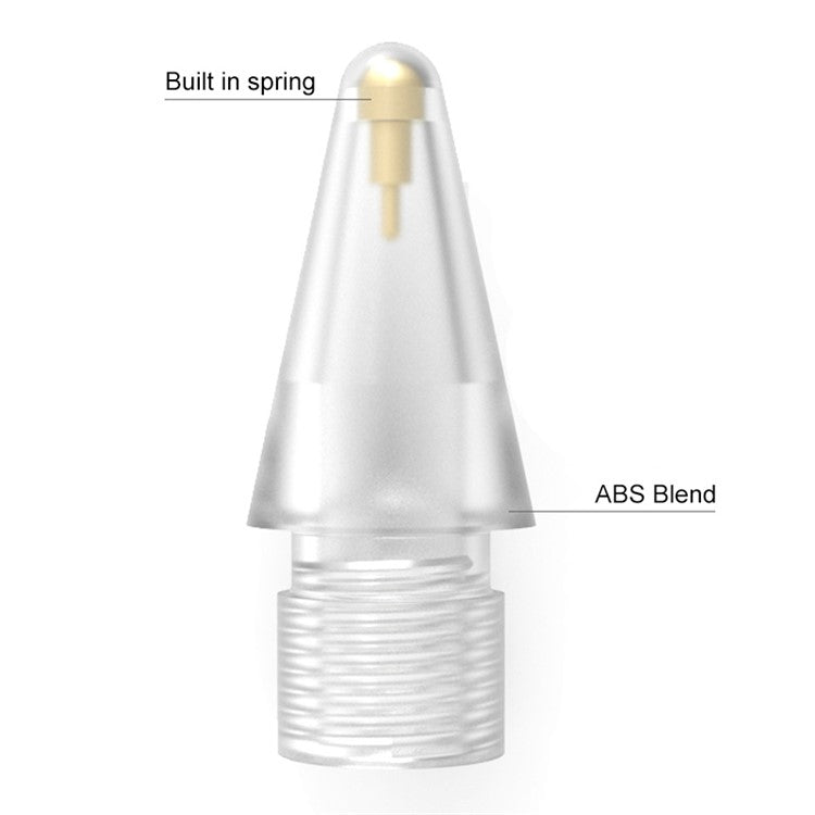 6.0 Pencil Tips for Apple Pencil 1st Gen / 2nd Gen Transparent Pen Nibs Replacement Tips for iPad Pencil