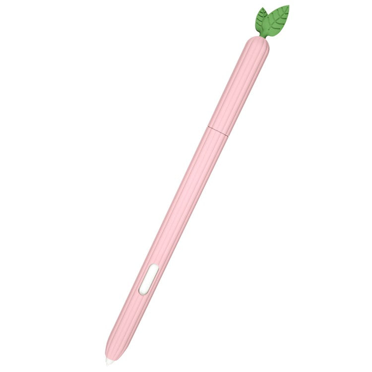 Vegetables Style Silicone Sleeve Case for Samsung Galaxy Tab S6 Lite/S6 Lite (2022), Pen Holder Protective Skin Cover - Pink