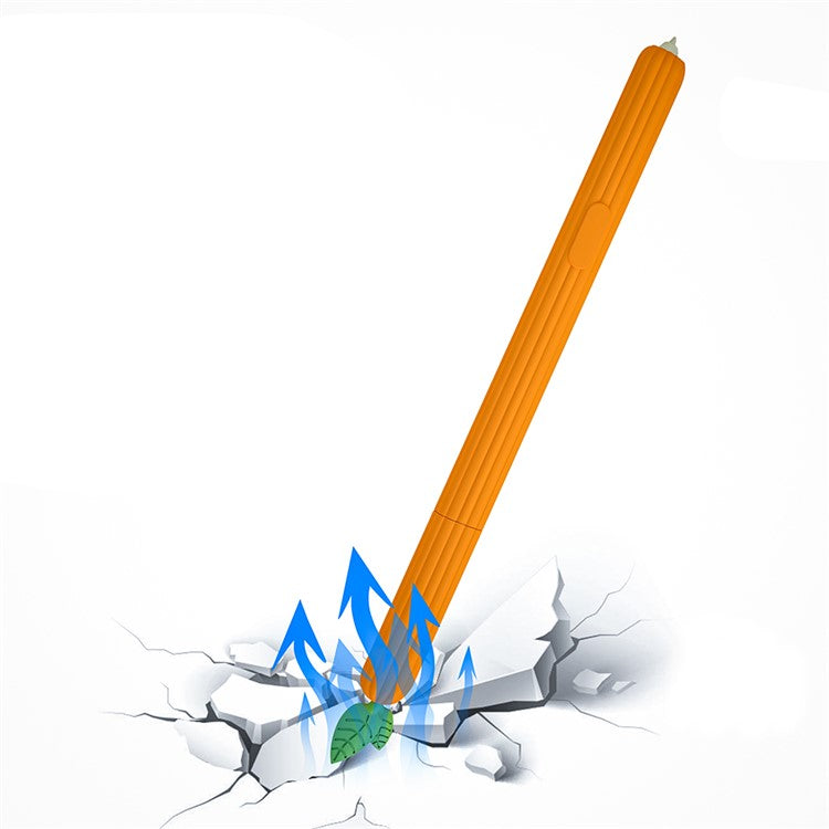 Portable Soft Silicone Case for Samsung Galaxy Tab S6 SM-T860 (Wi-Fi)/SM-T865 (LTE), Carrot Shaped Stylus Sleeve Cover Anti-Slip Smooth Grip Accessories - Purple