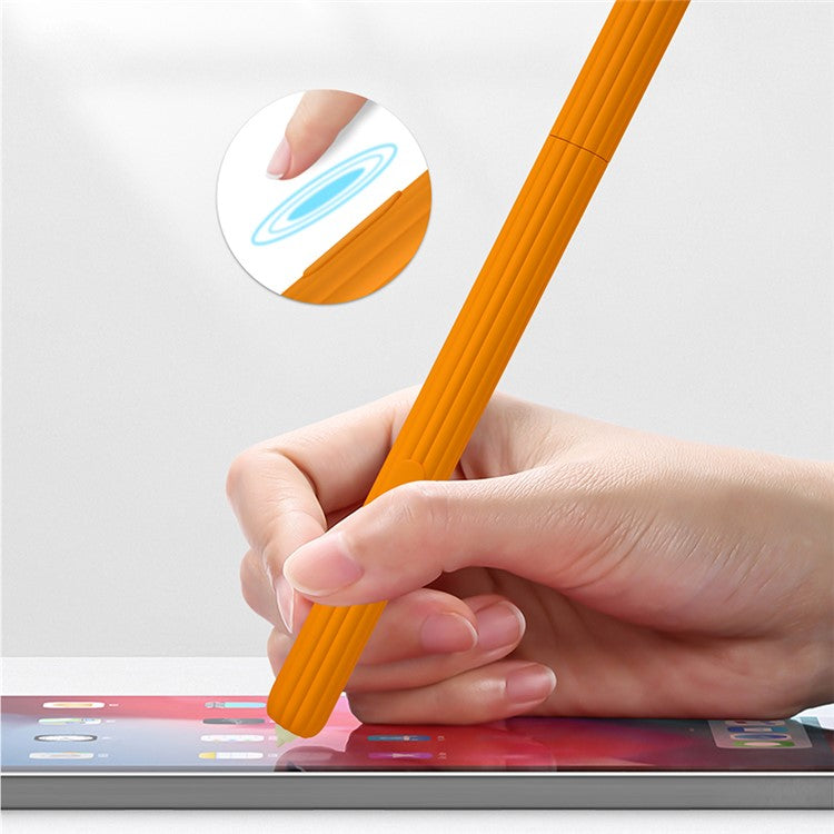 Portable Soft Silicone Case for Samsung Galaxy Tab S6 SM-T860 (Wi-Fi)/SM-T865 (LTE), Carrot Shaped Stylus Sleeve Cover Anti-Slip Smooth Grip Accessories - Purple