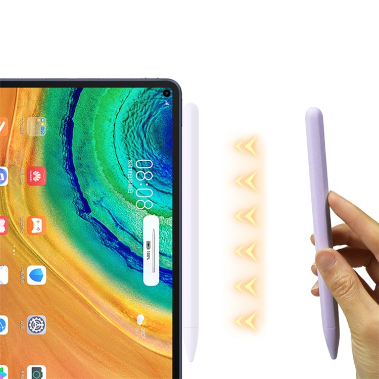 For Huawei M-Pencil 1st Generation Silicone Stylus Pen Cover Holder Anti-Slip Pen Sleeve with Protective Nib Cover - Midnight Blue