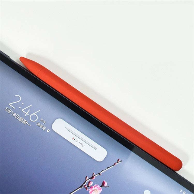 For Huawei M-Pencil 1st Generation Silicone Stylus Pen Cover Holder Anti-Slip Pen Sleeve with Protective Nib Cover - Black