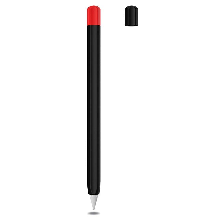 For Huawei M-Pencil 2nd Generation Stylus Liquid Silicone Sleeve Cover Soft Smooth Grip Anti-Slip Protective Skin Case with Pen Cap - Black