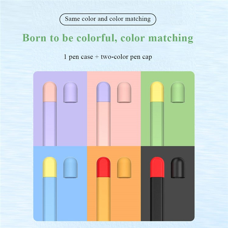 For Honor Magic-Pencil 2 Soft Liquid Silicone Sleeve Cover Pen Holder Protective Skin Case Non-Slip Smooth Grip Accessories with Pen Cap - Black