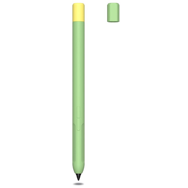 For Xiaomi Inspired Stylus Anti-Slip Case Liquid Silicone Holder Sleeve Skin Cover with Pen Cap - Green