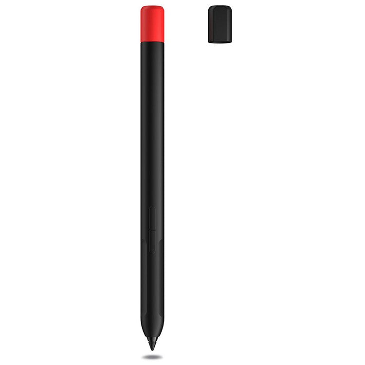 For Xiaomi Inspired Stylus Anti-Slip Case Liquid Silicone Holder Sleeve Skin Cover with Pen Cap - Black