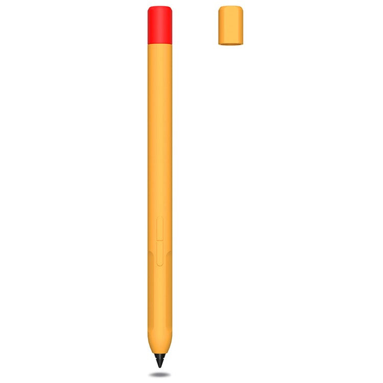 For Xiaomi Inspired Stylus Anti-Slip Case Liquid Silicone Holder Sleeve Skin Cover with Pen Cap - Orange