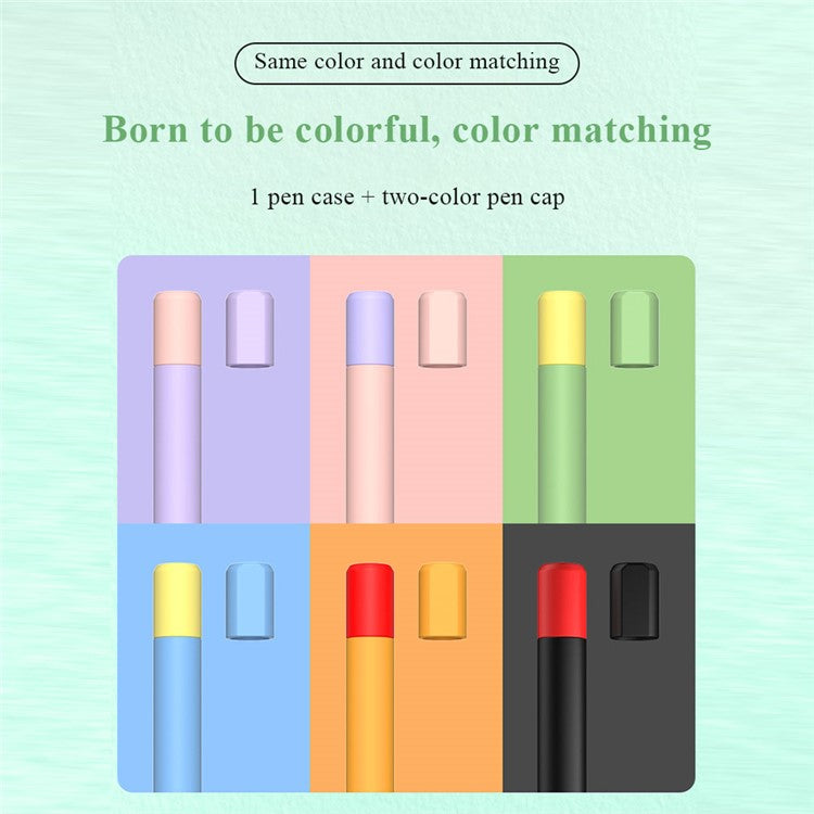 For Xiaomi Inspired Stylus Anti-Slip Case Liquid Silicone Holder Sleeve Skin Cover with Pen Cap - Purple