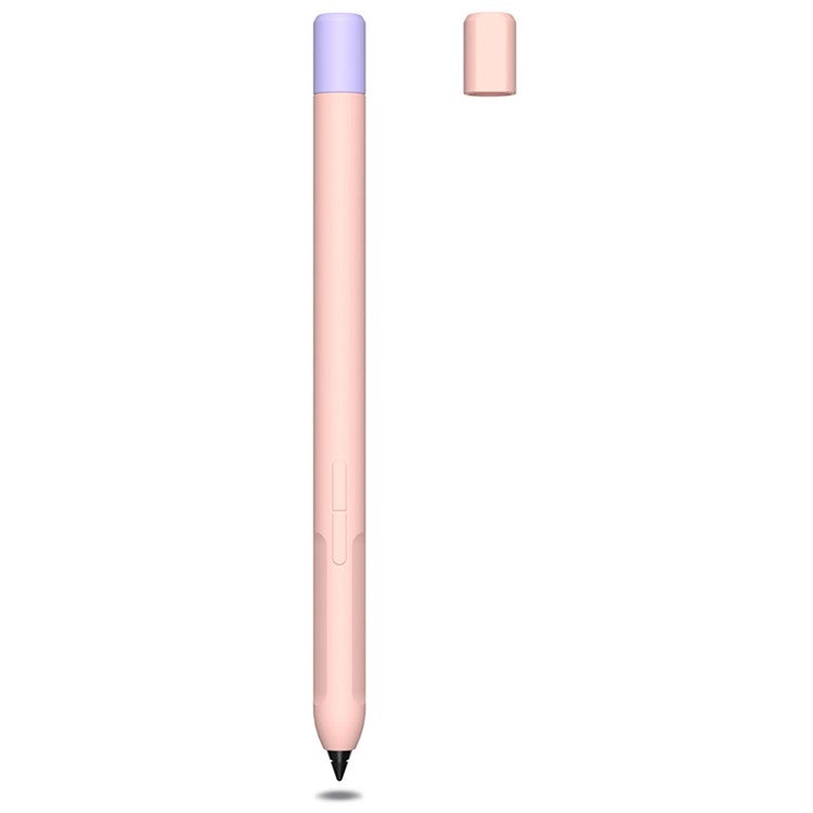 For Xiaomi Inspired Stylus Anti-Slip Case Liquid Silicone Holder Sleeve Skin Cover with Pen Cap - Pink