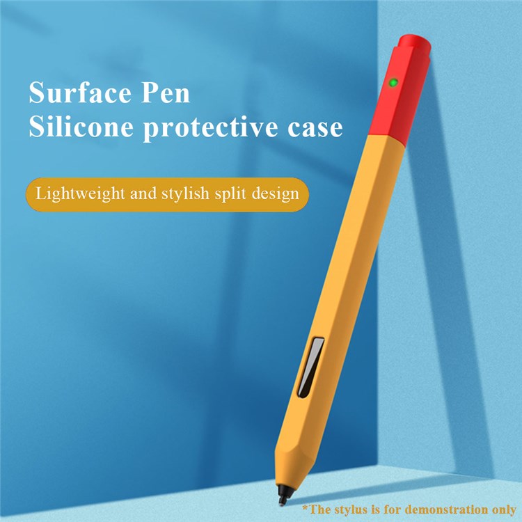 For Microsoft Surface Pen Liquid Silicone Protective Pencil Case Dust Proof Wrap Cover Sleeve - Black