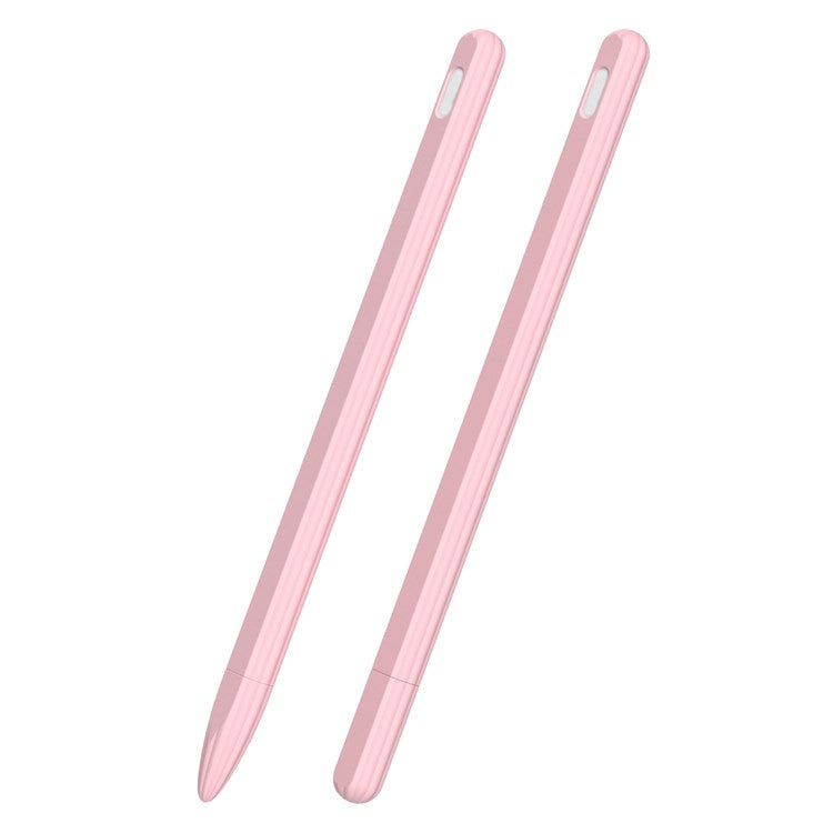 For Apple Pencil Pro / Pencil (2nd Generation) Anti-Slip Liquid Silicone Stylus Pen Sleeve Stylus Pen Cover - Pink