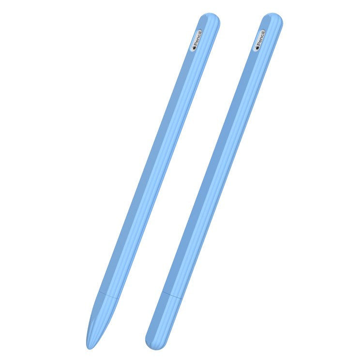 For Apple Pencil Pro / Pencil (2nd Generation) Anti-Slip Liquid Silicone Stylus Pen Sleeve Stylus Pen Cover - Sky Blue