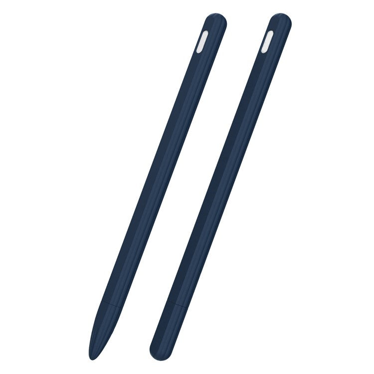 For Apple Pencil Pro / Pencil (2nd Generation) Anti-Slip Liquid Silicone Stylus Pen Sleeve Stylus Pen Cover - Midnight Blue