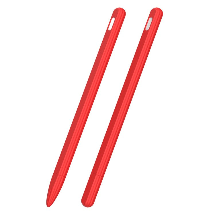 For Apple Pencil Pro / Pencil (2nd Generation) Anti-Slip Liquid Silicone Stylus Pen Sleeve Stylus Pen Cover - Red