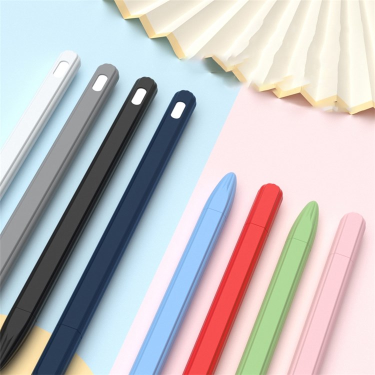 For Apple Pencil Pro / Pencil (2nd Generation) Anti-Slip Liquid Silicone Stylus Pen Sleeve Stylus Pen Cover - Black