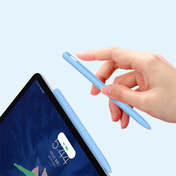 For Apple Pencil Pro / Pencil (2nd Generation) Anti-Slip Liquid Silicone Stylus Pen Sleeve Stylus Pen Cover - Green