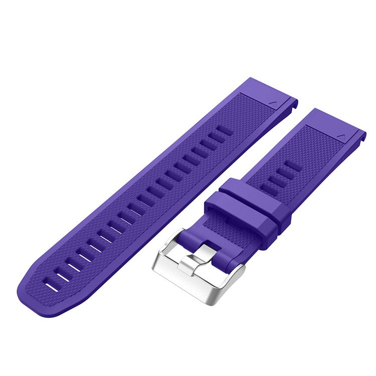 Soft Rhombus Texture Silicone Watch strap with Pin Buckle for Garmin Forerunner 935 - Purple