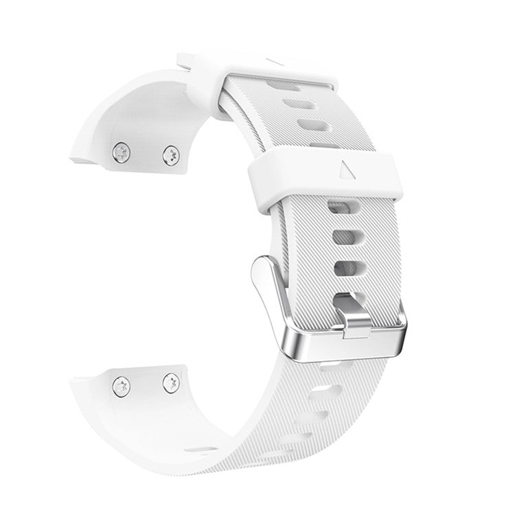 For Garmin Forerunner 35 Silicone Watch Band Pin Buckle Wrist Strap - White