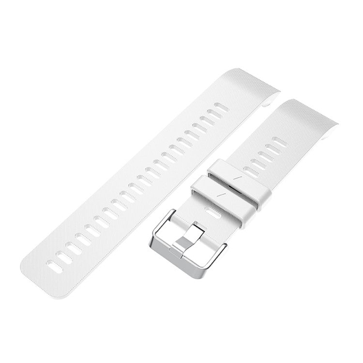For Garmin Forerunner 35 Silicone Watch Band Pin Buckle Wrist Strap - White