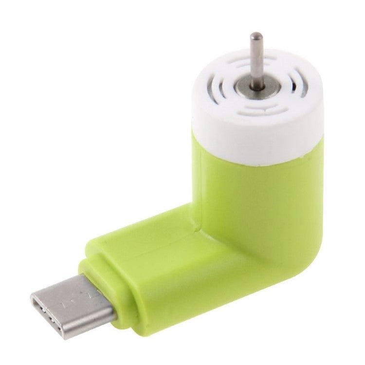 USB Type C Flexible TPE Mini Cooling Fan for Samsung Galaxy S8/LG G6 Etc. - Green