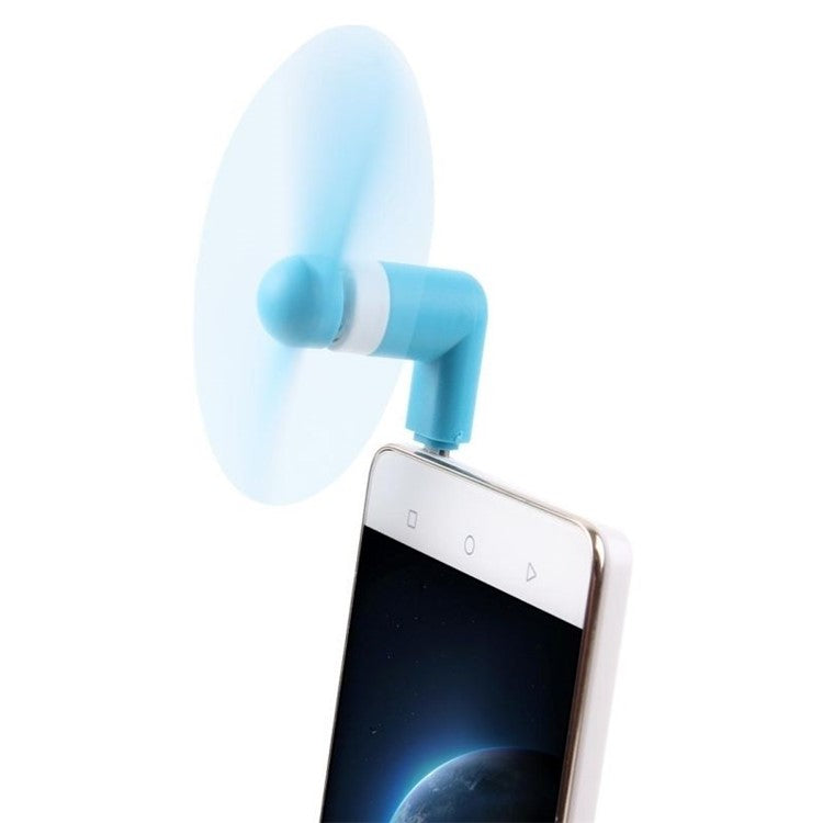 Type C USB OTG Mini Fan Portable Cooling Fan for Samsung Galaxy S8/OnePlus 3T Etc. - Blue