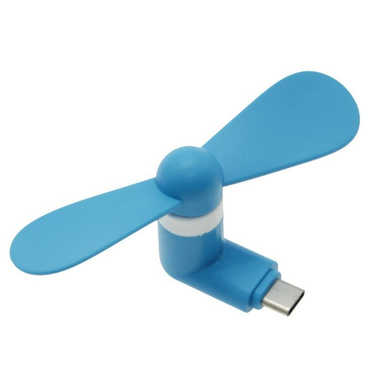 Type C USB OTG Mini Fan Portable Cooling Fan for Samsung Galaxy S8/OnePlus 3T Etc. - Blue