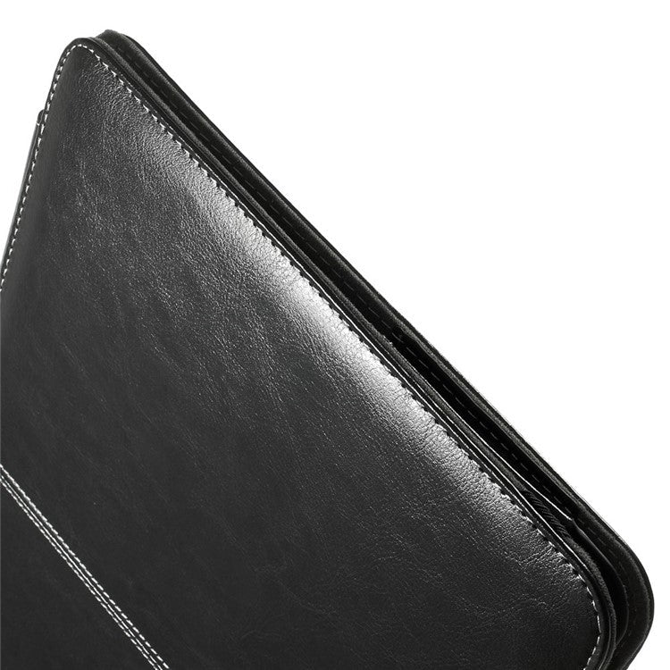 Crazy Horse Leather Protective Case for MacBook Air 13.3 inch - Black
