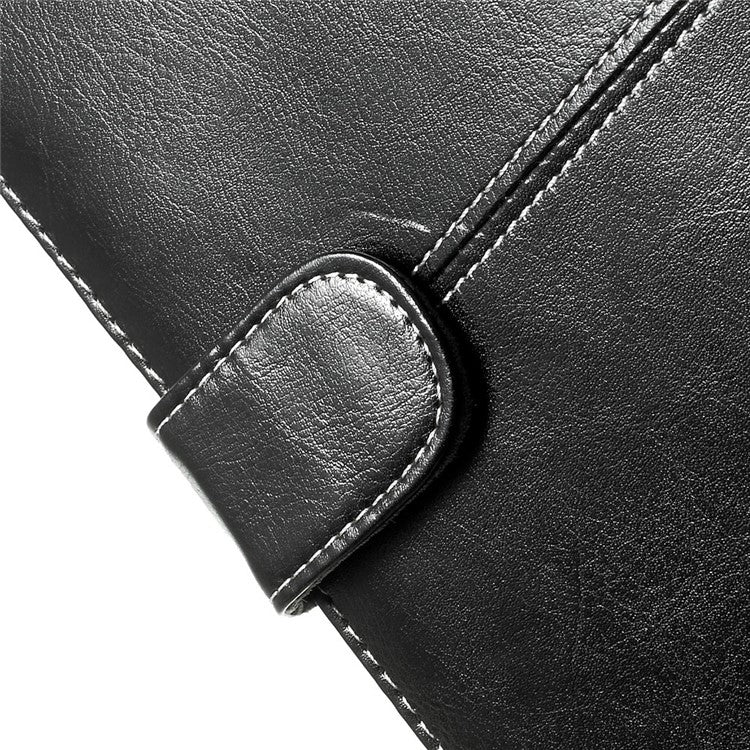 Crazy Horse Leather Protective Case for MacBook Air 13.3 inch - Black