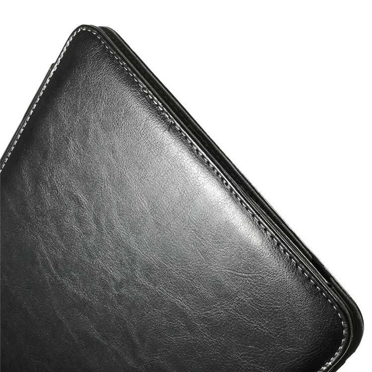Crazy Horse Leather Protective Case for MacBook Air 13.3 inch - Black