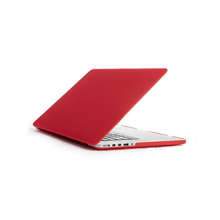 ENKAY HAT PRINCE Matte PC Full Body Cover + Keyboard Film + Anti-dust Plugs for MacBook Pro 13.3" Retina A1425 - Red