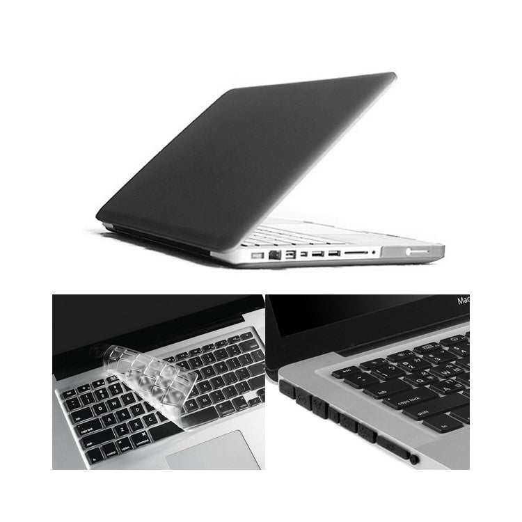 Grey ENKAY HAT PRINCE Matte PC Full Body Case + Keyboard Film + Anti-dust Plugs for MacBook Pro 15.4" A1286
