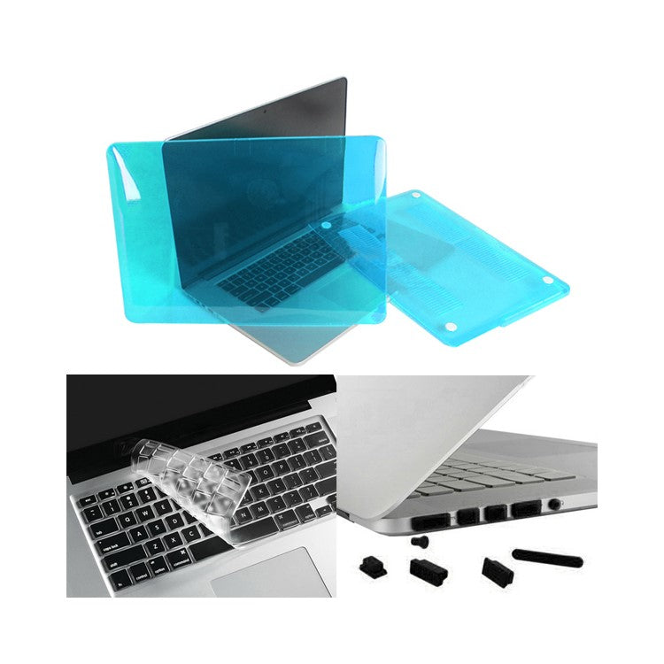 Light Blue ENKAY HAT PRINCE for MacBook Pro 13.3" A1425 Retina Display Crystal PC Shell + Keyboard Film + Anti-dust Plugs