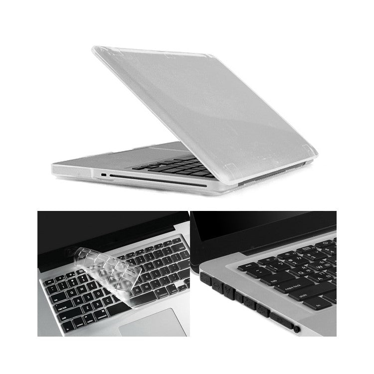 Transparent ENKAY HAT PRINCE Crystal PC Cover for MacBook Pro 15.4" A1286 + Keyboard Guard Film + Anti-dust Plugs