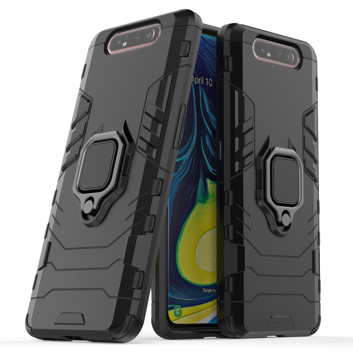 TPU Kickstand Phone Case for Samsung Galaxy A80 4G / A90 4G - Black