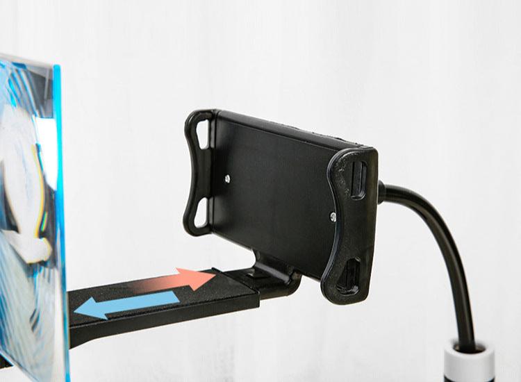 8 inch 3D Folding Mobile Phone Screen Extender Bracket HD Desktop Magnifying Glass(White)