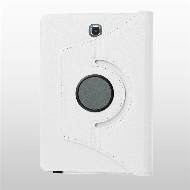 Litchi Texture Rotary Stand Leather Cover for Samsung Galaxy Tab S2 8.0 - White