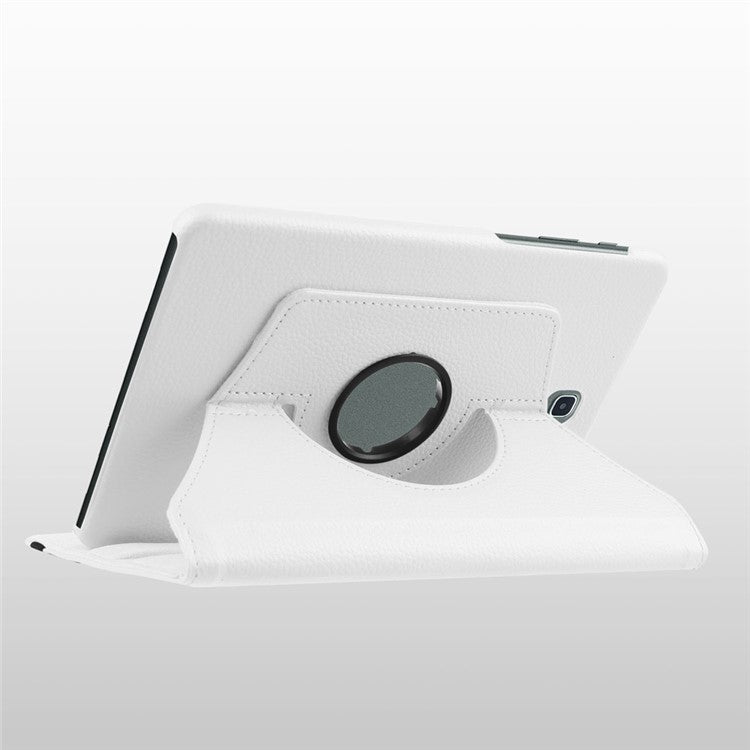 Litchi Texture Rotary Stand Leather Cover for Samsung Galaxy Tab S2 8.0 - White