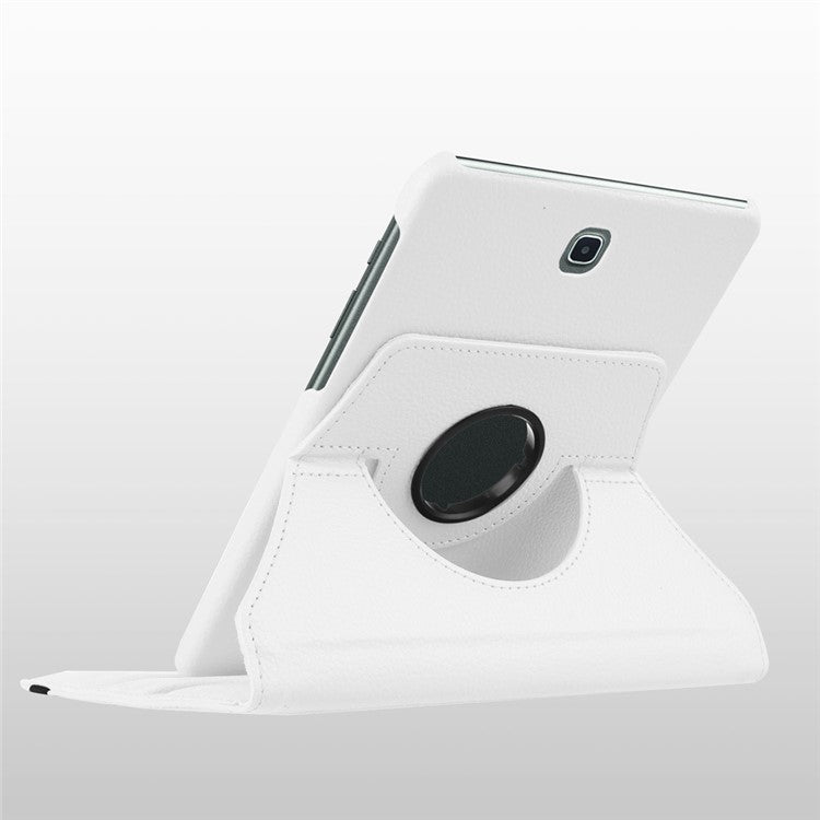 Litchi Texture Rotary Stand Leather Cover for Samsung Galaxy Tab S2 8.0 - White