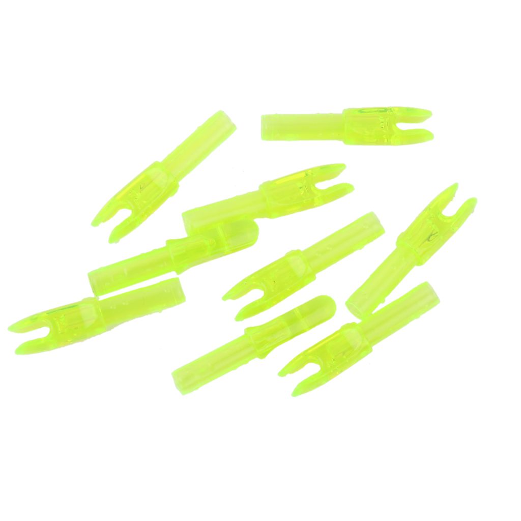 10pcs Archery plastic Nock Arrow Shaft End Accessories transparent yellow