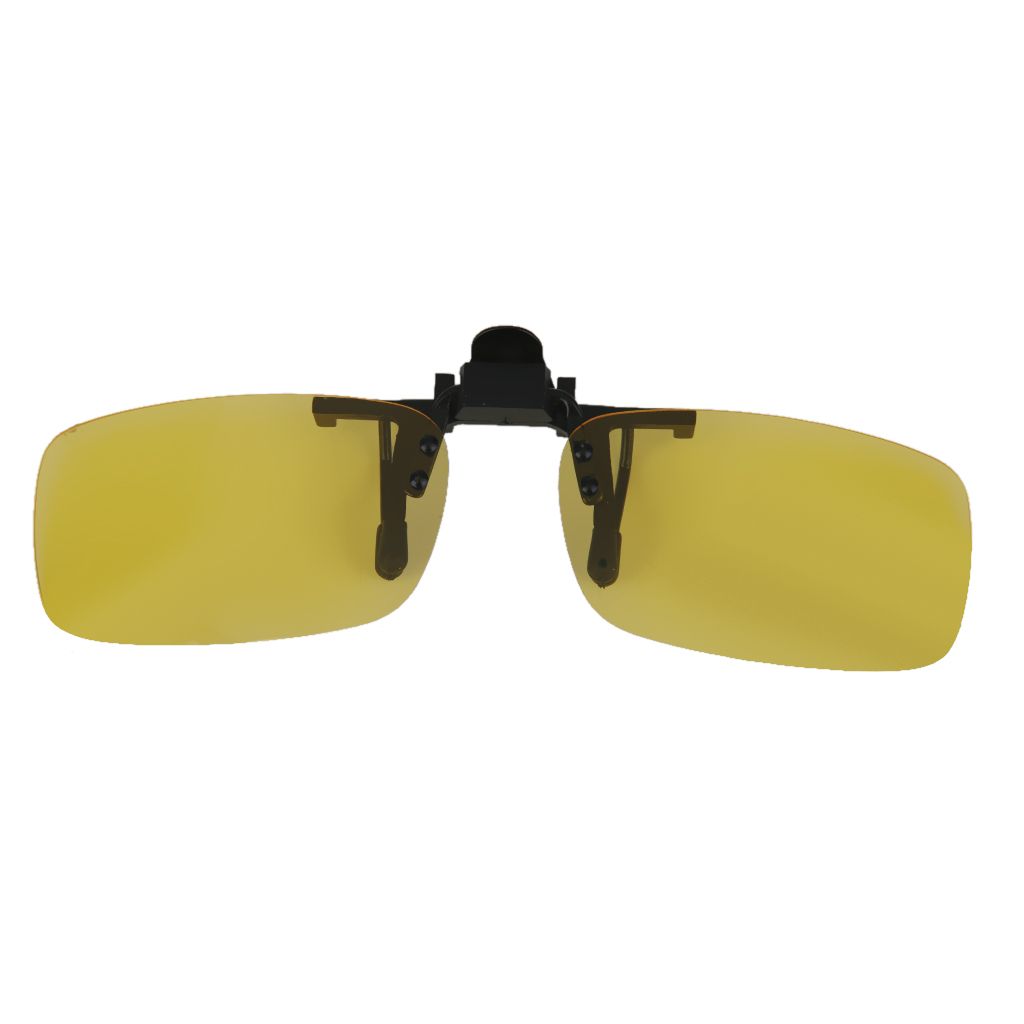 Night Vision Polarized Driving Clip-on Flip-up Lens Sunglasses Glasses S