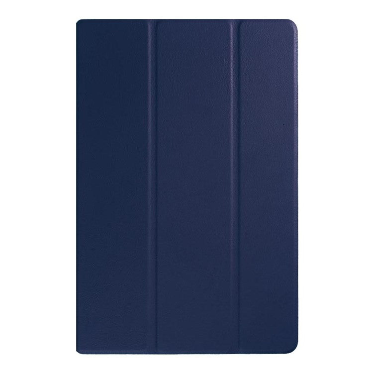 Custer Texture Leather Case Cover with Tri-fold Stand Cover for Sony Xperia Z4 Tablet - Dark Blue