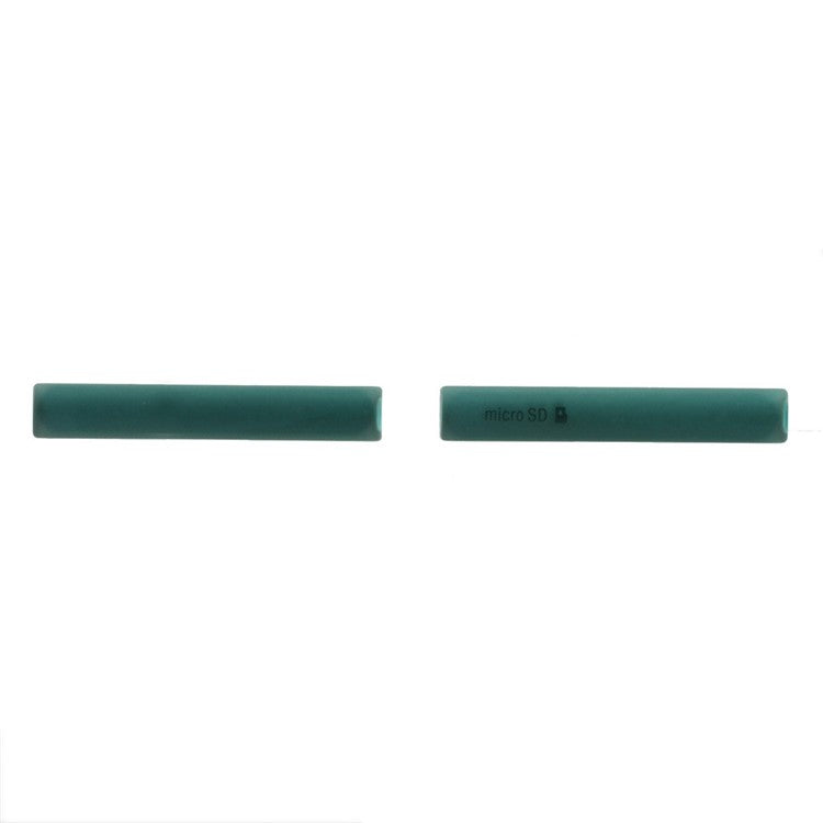 OEM Micro SD SIM Slots & USB Charging Port Anti-dust Cover for Sony Xperia Z3 Compact D5803 D5833 - Cyan